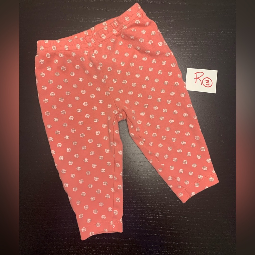 ⭐️5/$10.00⭐️ Child of Mine 6-9m Coral and White Pants
